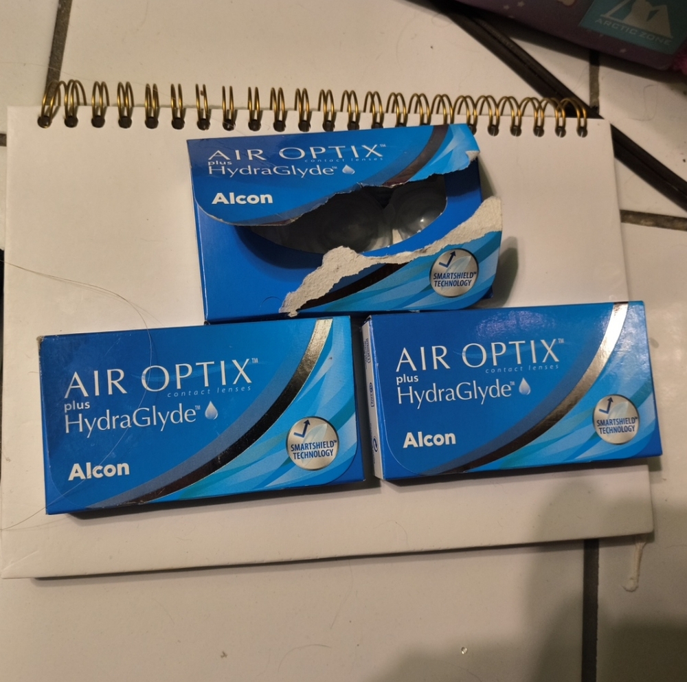 AirOptix Hydraglyde +1.75, 2 Full Sealed Boxes  (6 Lenses Ea) & Open Box (4 Len)